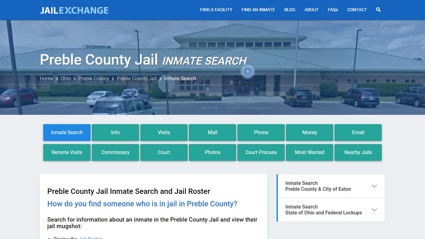 Inmate Search: Roster & Mugshots - Preble County Jail, OH